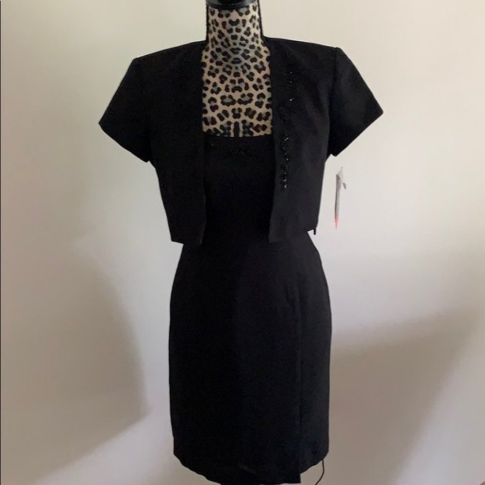 3/$25 Vintage JR NITES 2 piece black dress